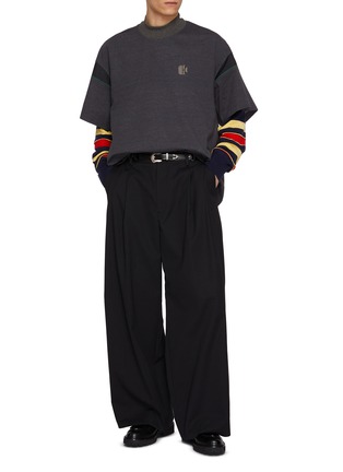 Figure View - Click To Enlarge - KOLOR - Logo Embroidered Mock Neck Top