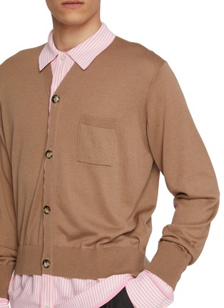  - KOLOR - Layered Shirt Knit Cardigan