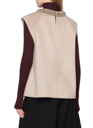 Back View - Click To Enlarge - KRUF - Mink Fur Trim Vest