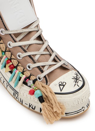 Detail View - Click To Enlarge - NAN-KU COUTURE - Embellished High Top Women's Sneakers