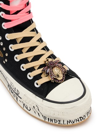 Detail View - Click To Enlarge - NAN-KU COUTURE - Embellished High Top Women's Sneakers