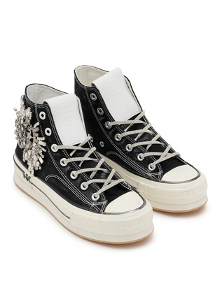 Detail View - Click To Enlarge - NAN-KU COUTURE - Embellished High Top Women's Sneakers