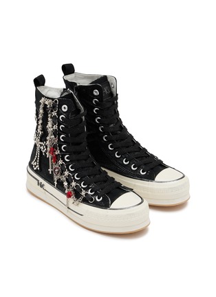 Detail View - Click To Enlarge - NAN-KU COUTURE - Embellished High Top Women's Sneakers