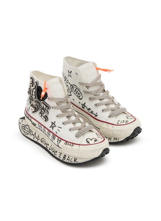 Detail View - Click To Enlarge - NAN-KU COUTURE - Embellished High Top Women's Sneakers
