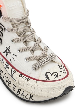 Detail View - Click To Enlarge - NAN-KU COUTURE - Embellished High Top Women's Sneakers
