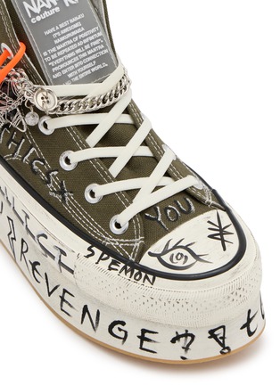 Detail View - Click To Enlarge - NAN-KU COUTURE - Embellished High Top Women's Sneakers