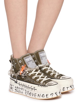 Figure View - Click To Enlarge - NAN-KU COUTURE - Embellished High Top Women's Sneakers