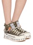 Figure View - Click To Enlarge - NAN-KU COUTURE - Embellished High Top Women's Sneakers