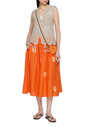 Figure View - Click To Enlarge - SUZUSAN - Floral Motif Elasticated Waistband Skirt