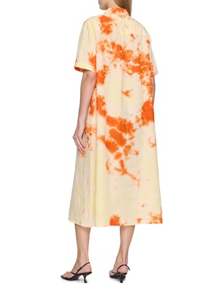 Back View - Click To Enlarge - SUZUSAN - Tie-Dye Linen Shirt Dress