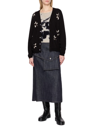 Figure View - Click To Enlarge - SUZUSAN - Tye Dyed Cashmere Wide Pullover