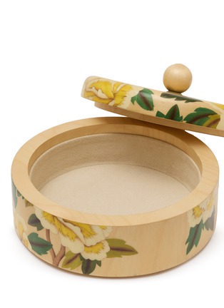 Detail View - Click To Enlarge - SILVIA FURMANOVICH - Marquetry Round Peony Box