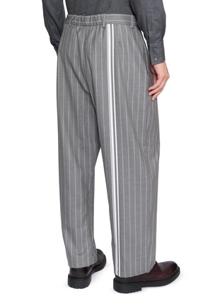 Back View - Click To Enlarge - MORDECAI - Sartorial Pinned Stripe Wool Tailored Pants