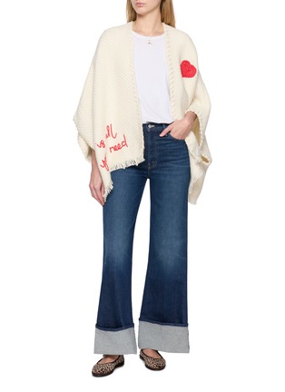 Figure View - Click To Enlarge - WEHVE - Bella Love Is All You Need Embroidered Knit Cardigan