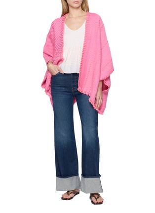 Figure View - Click To Enlarge - WEHVE - Bella Flamingo Textured Knit Cardigan