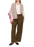 Figure View - Click To Enlarge - WEHVE - Bella Sienna Blush Textured Knit Cardigan
