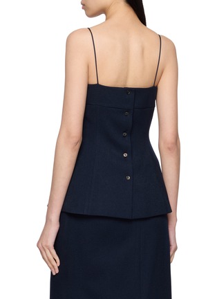 Back View - Click To Enlarge - LE17SEPTEMBRE - Square Neck Peplum Top