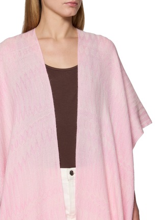  - WEHVE - Bia Open Front Draped Labyrinth Pattern Fine Knit Tunic