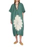 Figure View - Click To Enlarge - WEHVE - Diana Floral Matka Silk Kaftan Dress