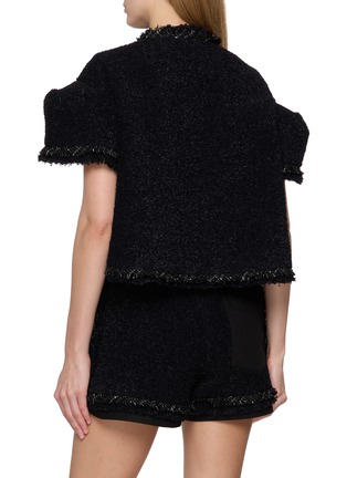 Back View - Click To Enlarge - SACAI - Drama Sleeve Tweed Jacket