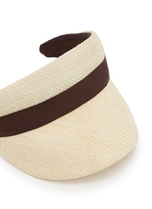 Detail View - Click To Enlarge - JENNIFER OUELLETTE - Summer Straw Groisgrain Visor