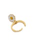 Detail View - Click To Enlarge - WILHELMINA GARCIA - 18K Gold Plated Daisy Hoop Earrings