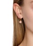 Figure View - Click To Enlarge - WILHELMINA GARCIA - 18K Gold Plated Daisy Hoop Earrings