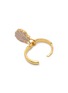 Detail View - Click To Enlarge - WILHELMINA GARCIA - 18K Gold Plated Shell Hoop Earrings