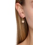 Figure View - Click To Enlarge - WILHELMINA GARCIA - 18K Gold Plated Shell Hoop Earrings