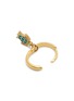 Detail View - Click To Enlarge - WILHELMINA GARCIA - 18K Gold Plated Turtle Hoop Earrings