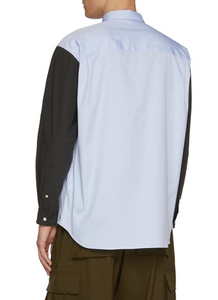 Back View - Click To Enlarge - COMME DES GARÇONS HOMME - Contrast Sleeve Cotton Shirt