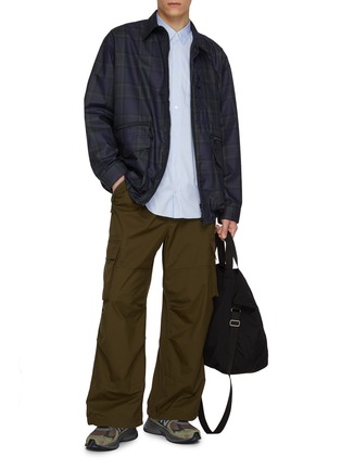 Figure View - Click To Enlarge - COMME DES GARÇONS HOMME - Contrast Sleeve Cotton Shirt