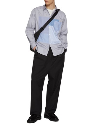 Figure View - Click To Enlarge - COMME DES GARÇONS HOMME - Patchwork Cotton Shirt
