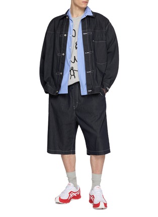 Figure View - Click To Enlarge - COMME DES GARÇONS HOMME - Contrast Stitch Patch Pocket Jacket