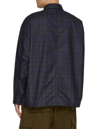 Back View - Click To Enlarge - COMME DES GARÇONS HOMME - Tartan Cotton Blend Shirt Jacket