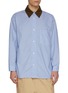 COMME DES GARÇONS HOMME Corduroy Collar Chequered Cotton Shirt