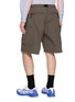 Back View - Click To Enlarge - COMME DES GARÇONS HOMME - Utility Belted Elasticated Waistband Shorts