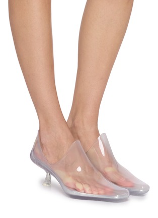 Figure View - Click To Enlarge - LOEWE - Emily 45 PVC Aqua Booties