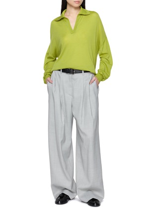 Figure View - Click To Enlarge - R2W - Keim Open Collar Knit Top