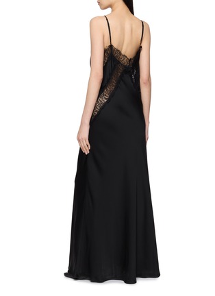 Back View - Click To Enlarge - R2W - Kaela Lace Panel Silk Dress