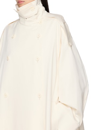  - R2W - Aveline Double Breasted Flared Silk Cotton Trench Coat