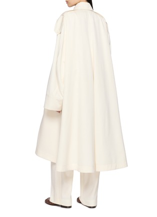 Back View - Click To Enlarge - R2W - Aveline Double Breasted Flared Silk Cotton Trench Coat