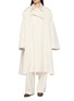 R2W Aveline Double Breasted Flared Silk Cotton Trench Coat