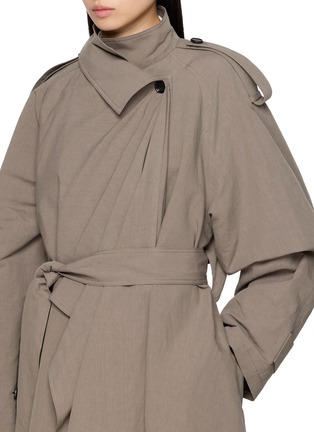  - R2W - Lumira Draped Linen Cotton Trenchcoat