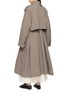 Back View - Click To Enlarge - R2W - Lumira Draped Linen Cotton Trenchcoat