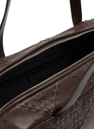 Detail View - Click To Enlarge - THE ROW - Astra Embroidered Leather Bowling Bag