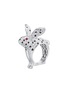 MIO HARUTAKA Bunny 18K White Gold Diamond Ruby Ring — US 6.5