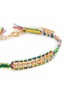 Detail View - Click To Enlarge - MARIE LAURE CHAMOREL - Sterling Silver Silk Yarn Diamond Bracelet