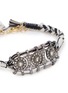 Detail View - Click To Enlarge - MARIE LAURE CHAMOREL - Sterling Silver Silk Yarn Diamond Bracelet