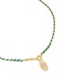 Detail View - Click To Enlarge - MARIE LAURE CHAMOREL - Sterling Silver Silk Yarn Diamond Necklace